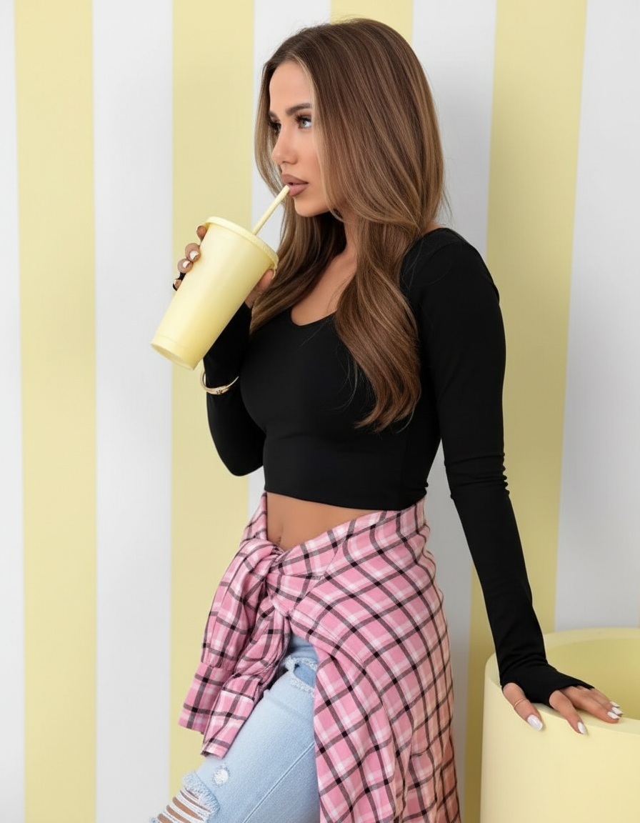Lumi crop top black - Image 3