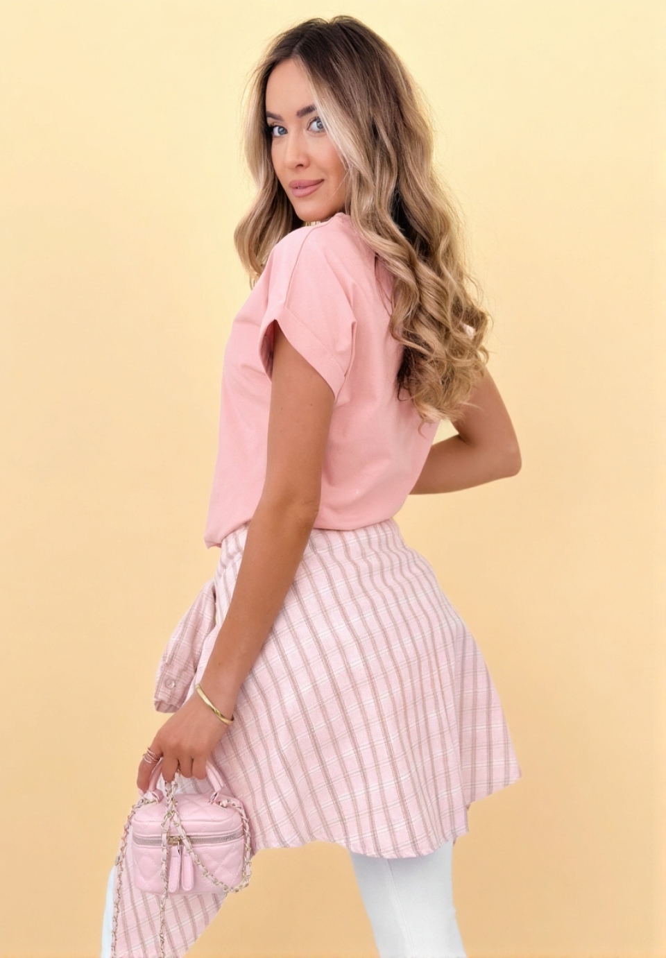 Maelle basic short-sleeved shirt pink - Image 2