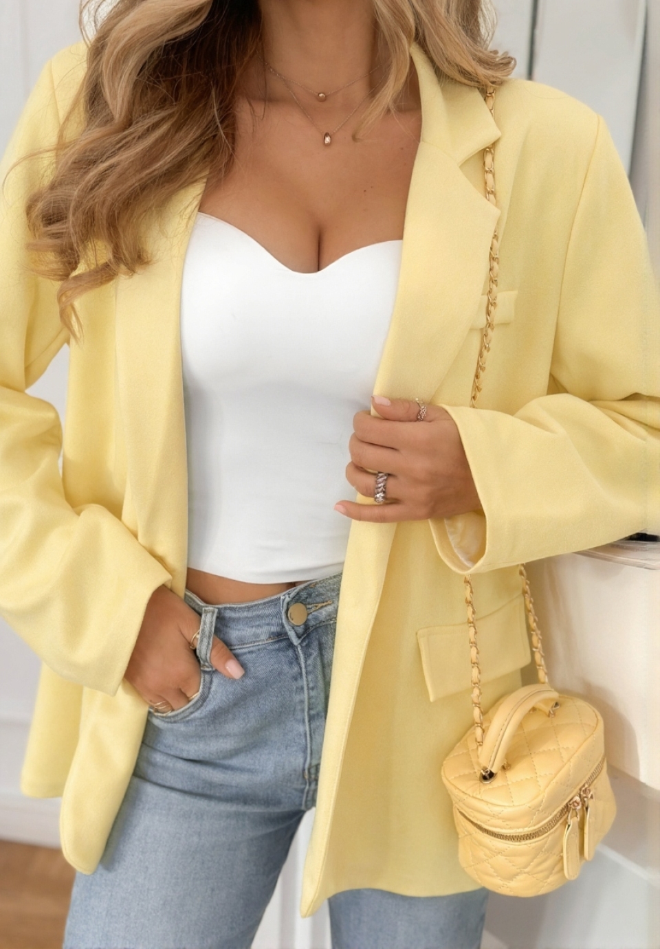 Verace suede blazer yellow - Image 2