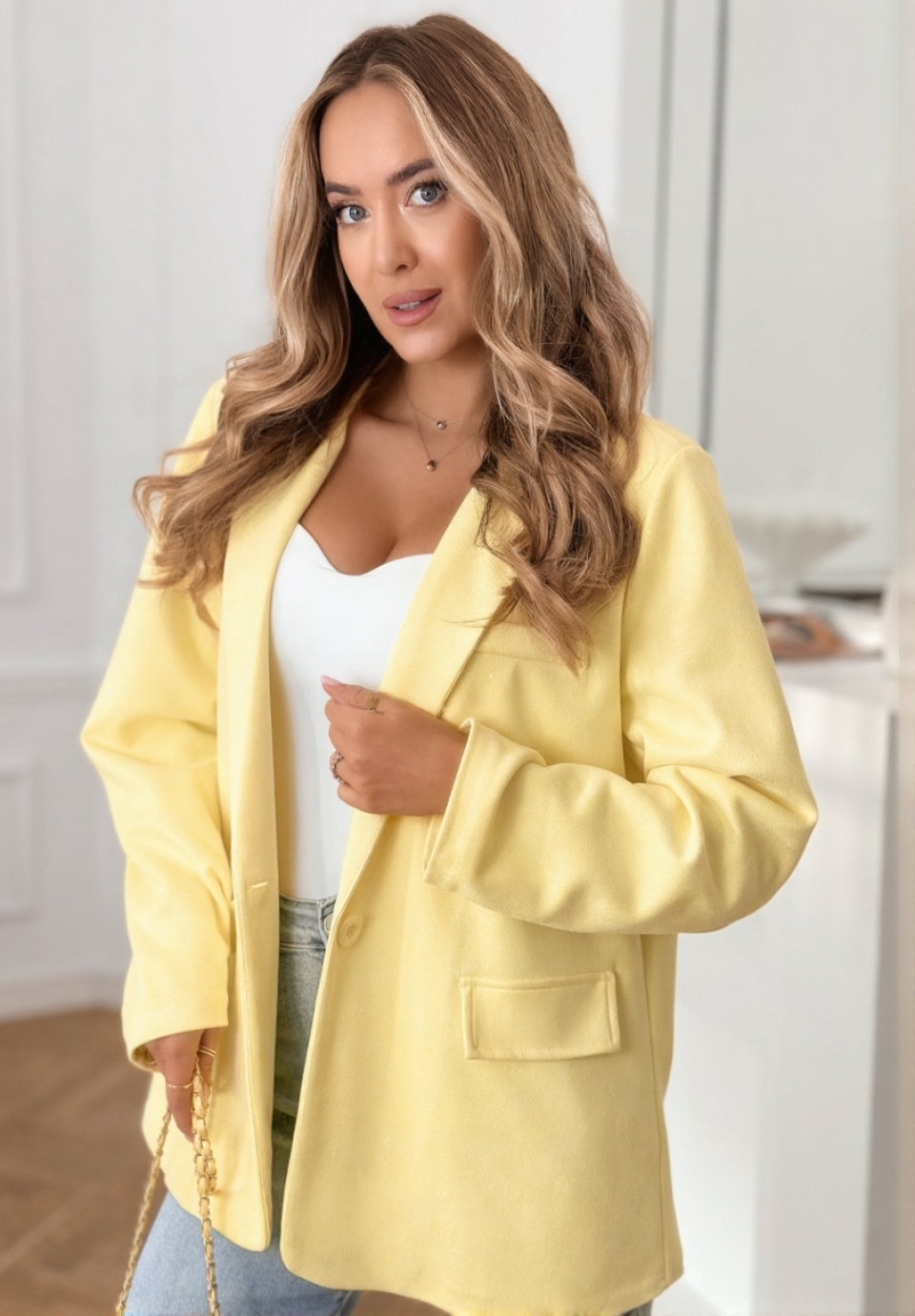 Verace suede blazer yellow