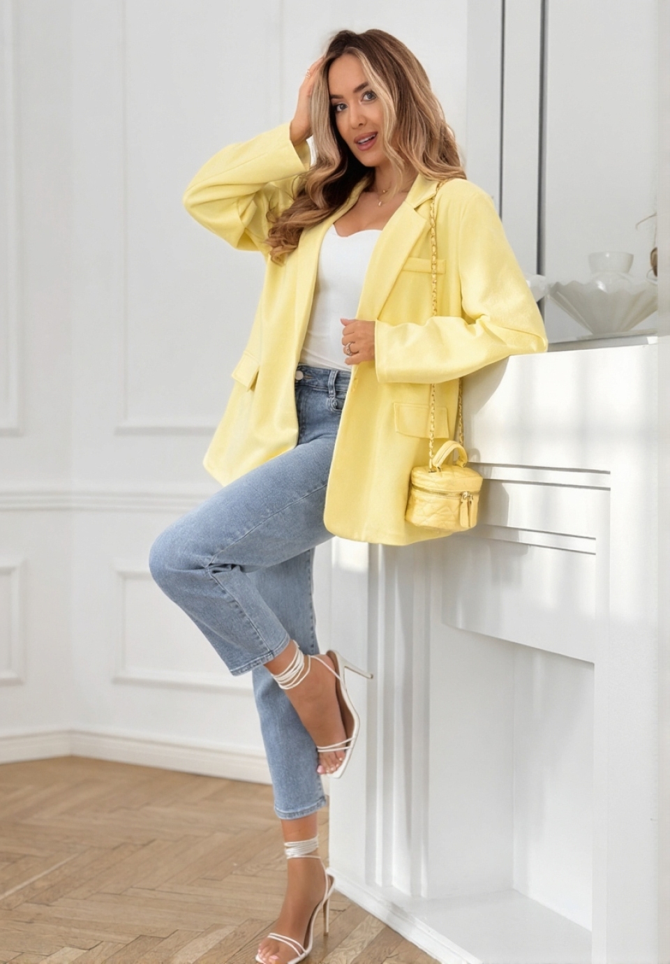 Verace suede blazer yellow - Image 3